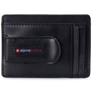 Alpine Swiss Mens RFID Safe Money Clip Wallet Minimalist ID Window Card Case FPW